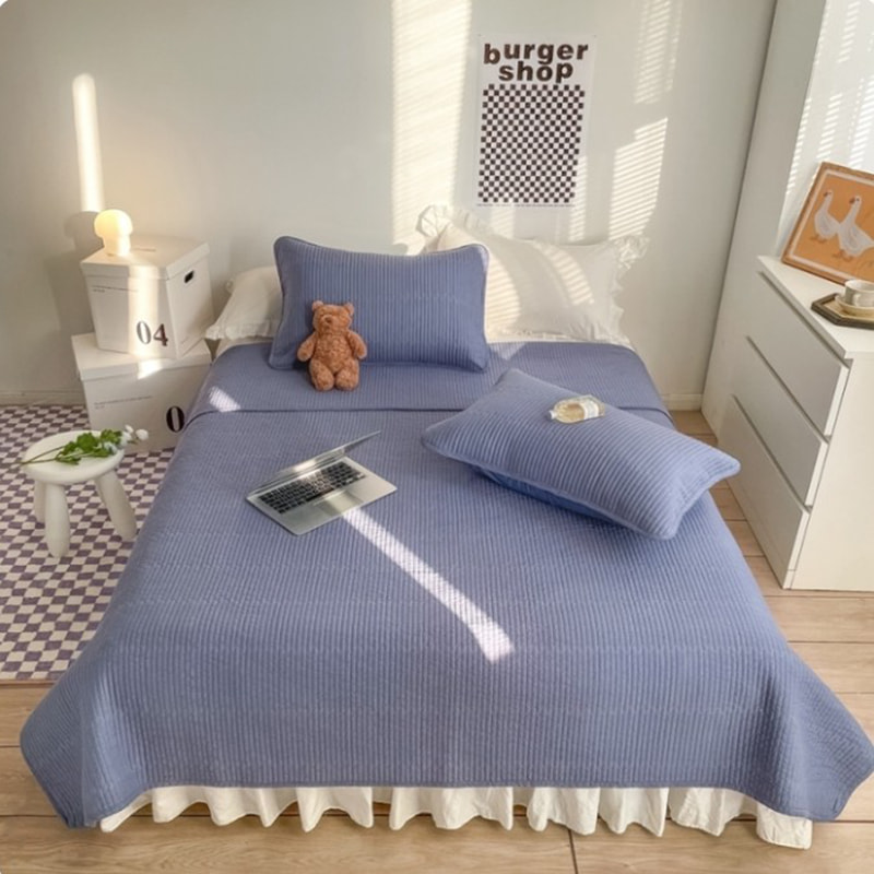 Gesteppte Spitze feste Bettdecke Set