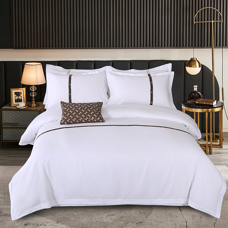 Festes Hotel Leinen reines Baumwollbettblatt Set