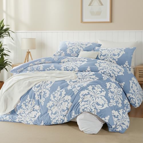 Ausbrenner-bedruckte Flanell-Winterdecke, böhmische Plüschdecke mit ultraweicher Mikrofaser-Rückseite, warme Ganzjahresbettwäsche